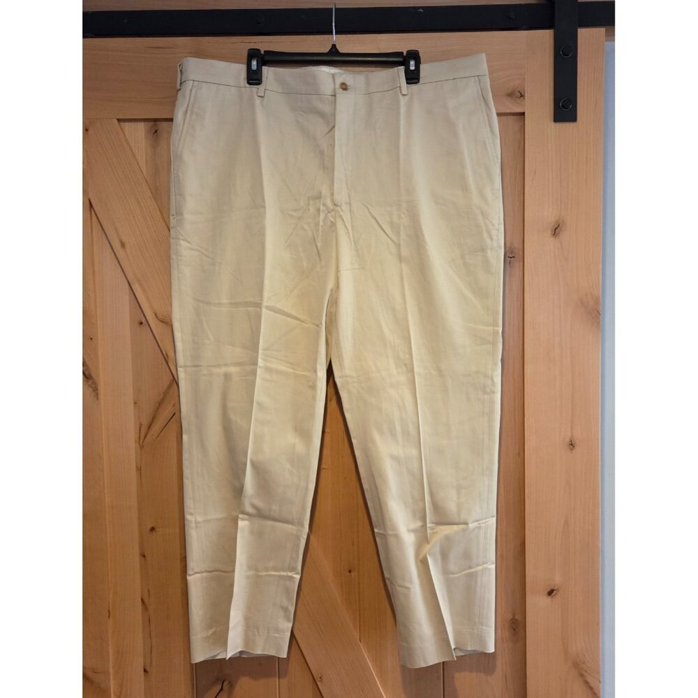 New! Men 42x30 Tan Slim Fit Khakis 100% Cotton The Holmes Store All American USA